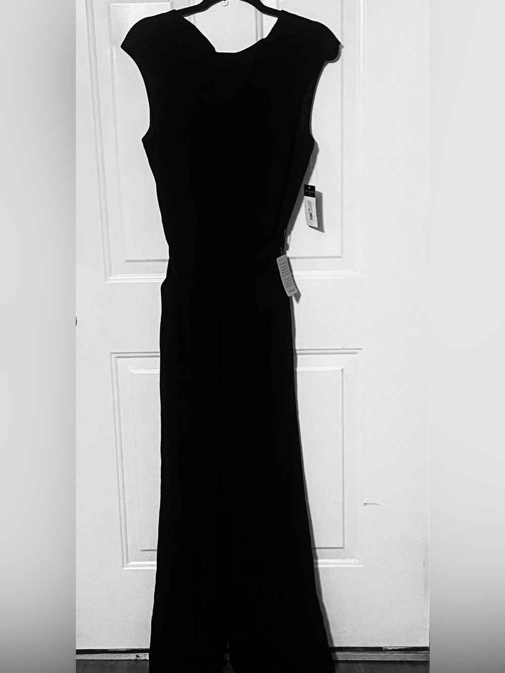 Tahari Cross Neck Tie Waist Wide Leg Jumpsuit - Picture 4 of 10